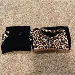 2 leopard to the knee dresses